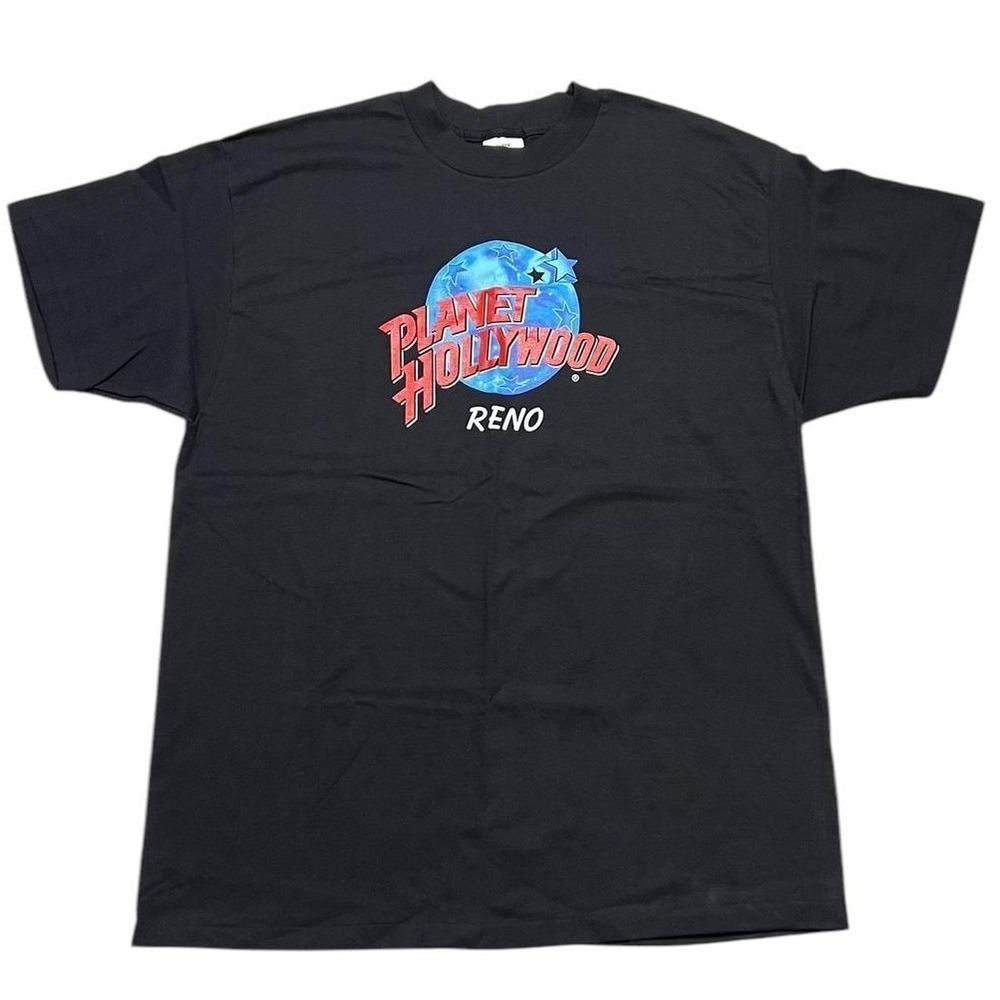 Planet Hollywood T-Shirt‎ Mens XL Blk Reno Vintage 90s Single Stitch Graphic Tee